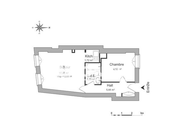 Location Appartement 2 pièces 36.78 m² - 3 RUE MILLANGES Bordeaux 33000