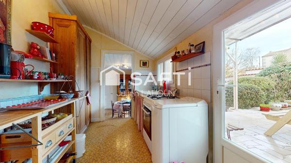 Maison louée, 2 chambres, grand jardin et parking