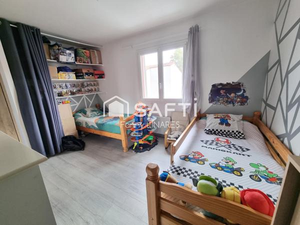 Villa sans travaux, 3 chambres, garage, extérieurs