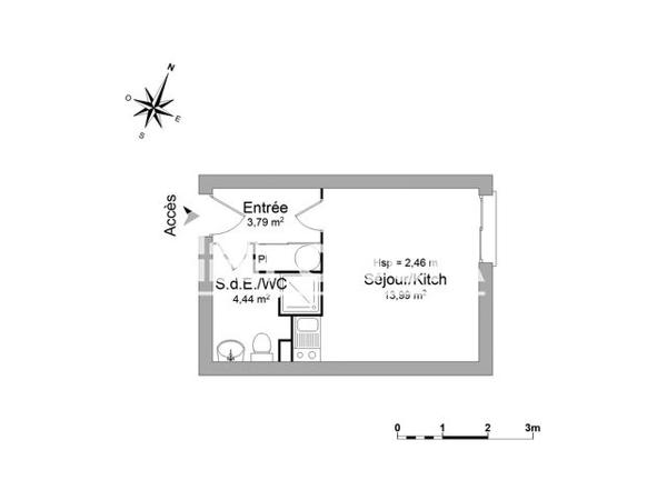 Location Studio 22.22 m² - 3 RUE LOUIS BRAILLE Ramonville St Agne 31520