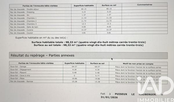 Maison à vendre 6 pièces 100 m² Puiseux-le-Hauberger