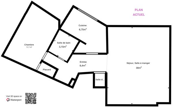 Appartement 3P ouvert sur balcon 8m² - SANS vis-à-vis - 75012
