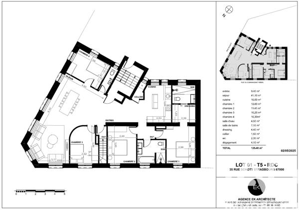 Appartement à vendre 5 pièces 129,4 m² Strasbourg