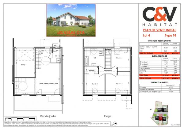 Amancy (74800) VILLA MITOYENNE A LA CAMPAGNE T4/T5