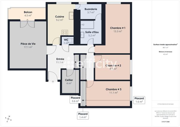Appartement 4 pièces - 88 m² Exclusivité
