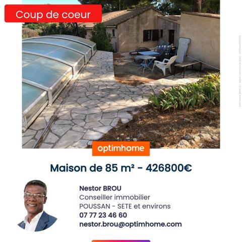 Maison à réinventer sur grand terrain à bâtir - POUSSAN (34)