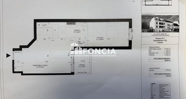 À vendre Appartement 2 pièces 48.6 m² - Sainte-geneviève-des-bois 91700