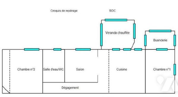 COUERON - CITE BERTAUDIERE Maison ancienne d'env. 60 m² hab. implantée sur un terrain de 420 m²
