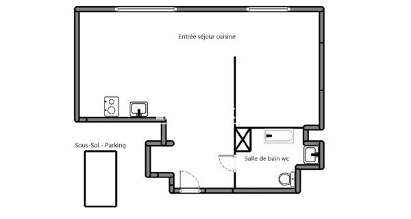 À vendre Studio 39.23 m² - Châtenay-malabry 92290