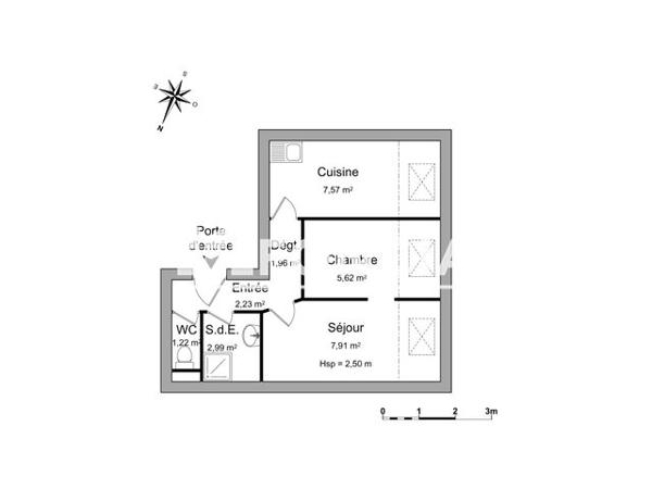 Location Appartement 2 pièces 29.5 m² - 34 RUE DU TEMERAIRE Nancy 54000
