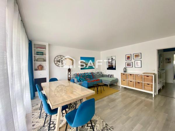 Agréable 3 pièces avec balcons dans résidence proche RER