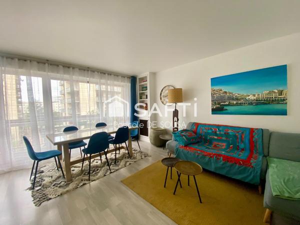 Agréable 3 pièces avec balcons dans résidence proche RER