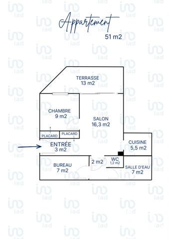 Appartement à vendre 2 pièces 51 m² Onet-le-Château