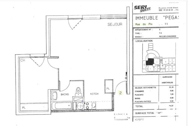 Appartement à louer à Nantes (44300)