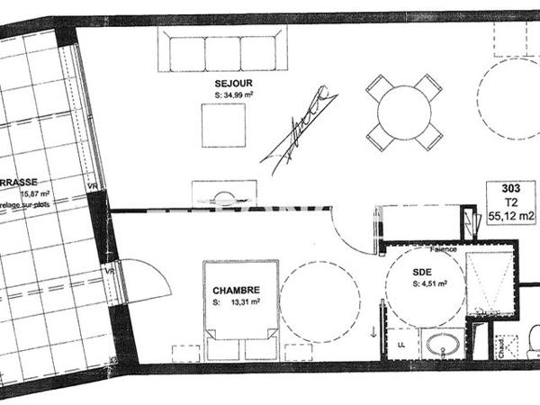 À vendre Appartement 2 pièces 55 m² - Rodez 12000
