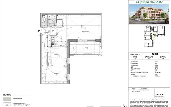 Appartement à vendre    3 pièces • 70,34 m2 Frontignan