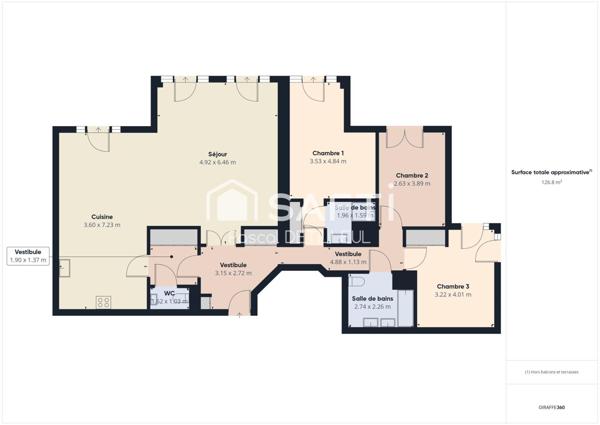 GARCHES- Buzenval - Domaine le Cottage appartement 5 pièces 126m2 avec jardin
