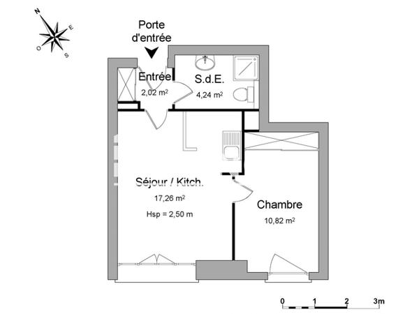 Location Appartement 2 pièces 34.34 m² - 11 RUE DU PRE GONDE Metz 57070