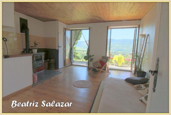 A Seyne-les-Alpes appartement T2, 31 m² avec terrasse, jardin et grand atelier dans un environnement très calme.
