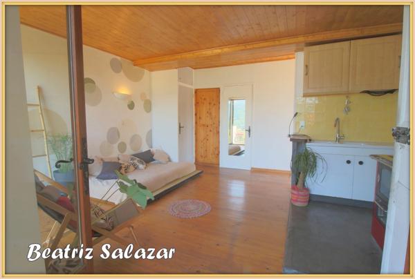 A Seyne-les-Alpes appartement T2, 31 m² avec terrasse, jardin et grand atelier dans un environnement très calme.