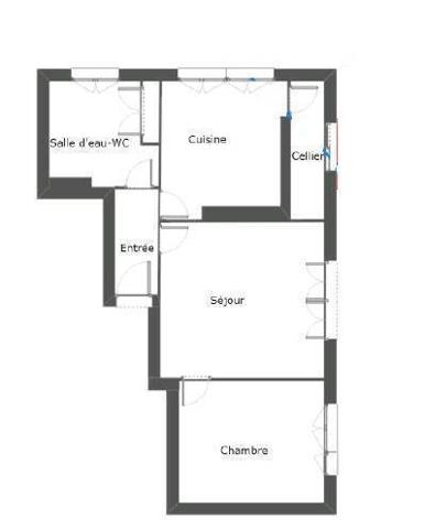 Appartement 2 pièces                                        - 44000 Nantes Réf : 11838
