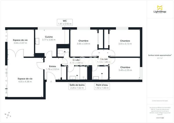 Vente Appartement 5 pièces de 88m² - 69140 Rillieux-la-Pape