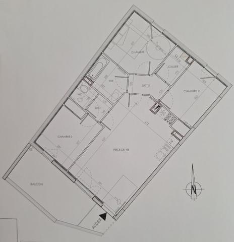 Appartement à louer Challans : 4 pièces, 77m² avec 3 chambre(s) à 900€ - AJP Immobilier Challans