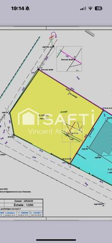 Terrain constructible 746m2 clôt