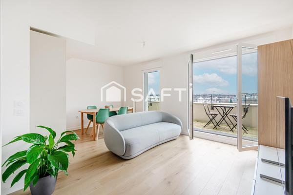 T3 lumineux avec terrasse et double parking