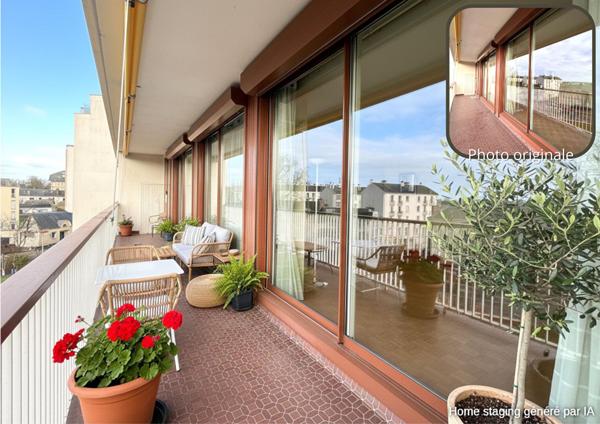 Appartement  T3 lumineux - Balcon -  Le Mans quartier BOLLÉE