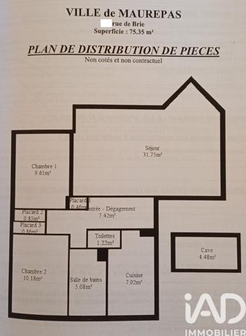Appartement à vendre 3 pièces 75 m² Maurepas