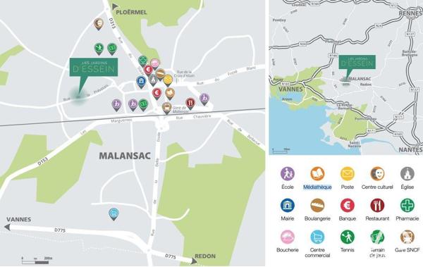 Terrain à vendre 505 m² Malansac