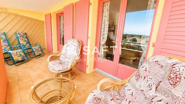 Appartement T3, secteur d'exception, à pied de la plage du Veillon, du port et du golf de Bourgenay.
