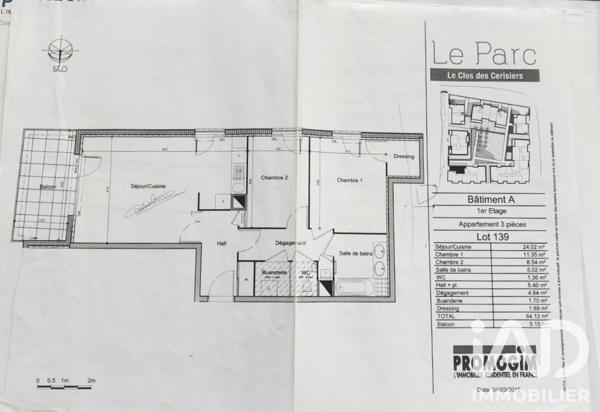 Appartement à vendre 3 pièces 64,99 m² Brignais