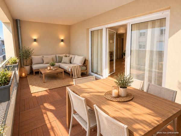 Appartement Coueron 3 pièces, 58 m2, balcon, 3 places de parking