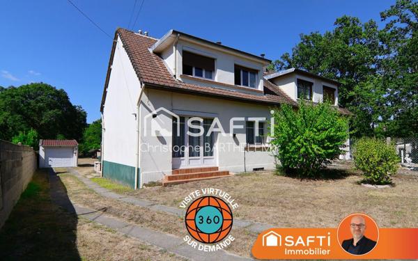 Maison mitoyenne 72m2 2 chambres sur sous-sol et grand jardin donnant sur le lac