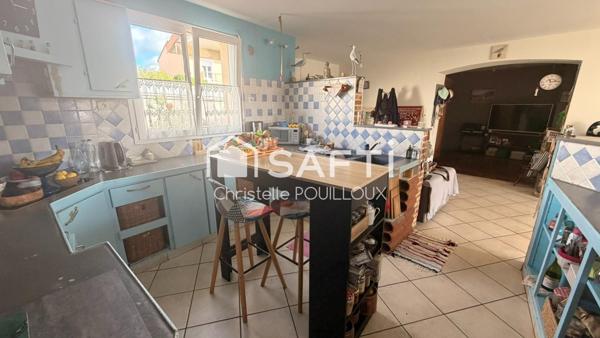 Maison 3 chambres, 1 bureau indépendant, cour, jardin