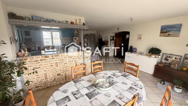 Maison 3 chambres, 1 bureau indépendant, cour, jardin