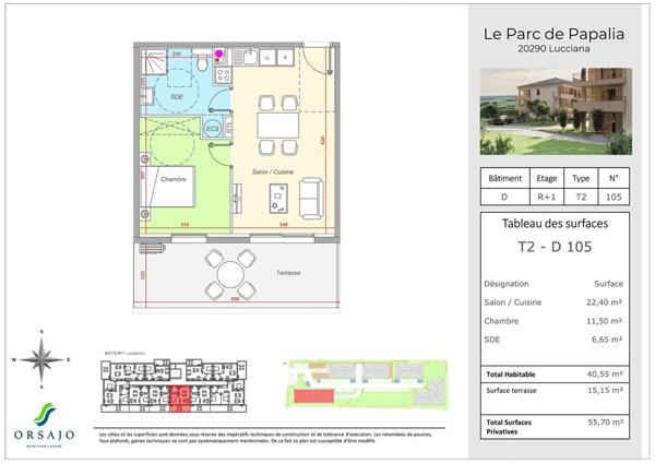 Programme Neuf - Appartements avec terrasse - Le Parc Papalia Lucciana
