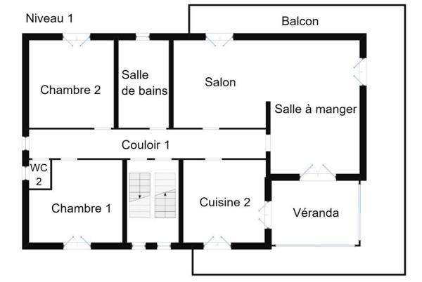 Belle maison de maçon de 220 m2, 4 ch sur 3 ha de terrain plat avec accès rivière