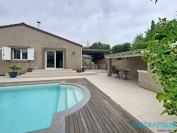 Sète : sur une parcelle de 461 m² Maison T4 plain-pied, piscine,garage