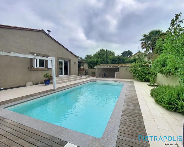 Sète : sur une parcelle de 461 m² Maison T4 plain-pied, piscine,garage