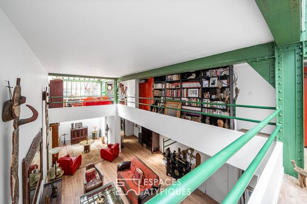 Loft à l’esprit atelier en arrière cour d’un ancien bâtiment industriel