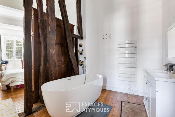 Appartement de caractère, avec jardin terrasse et parking privatifs