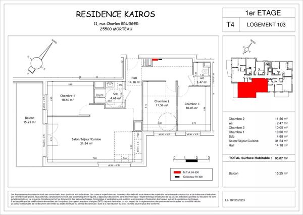 Vente Appartement 4 pièces 85 m2 à Morteau
