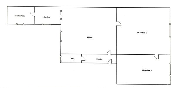 Appartement F3 à vendre  3 pièces - 54,40 m2 REIMS - 51