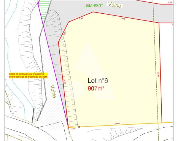 Terrain 907 m2