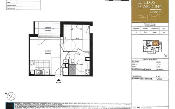 Appartement à vendre    2 pièces • 38,85 m2 Lannion