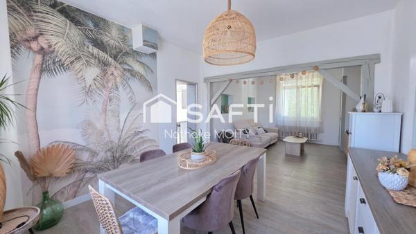 Jolie maison atypique rénovée T6 semi individuelle, grand jardin et garage