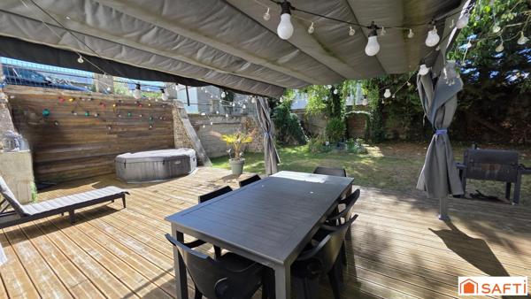 Jolie maison atypique rénovée T6 semi individuelle, grand jardin et garage